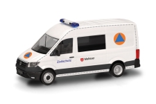 Herpa 097963 - H0 - VW Crafter Halbbus Malteser/Zivilschutz